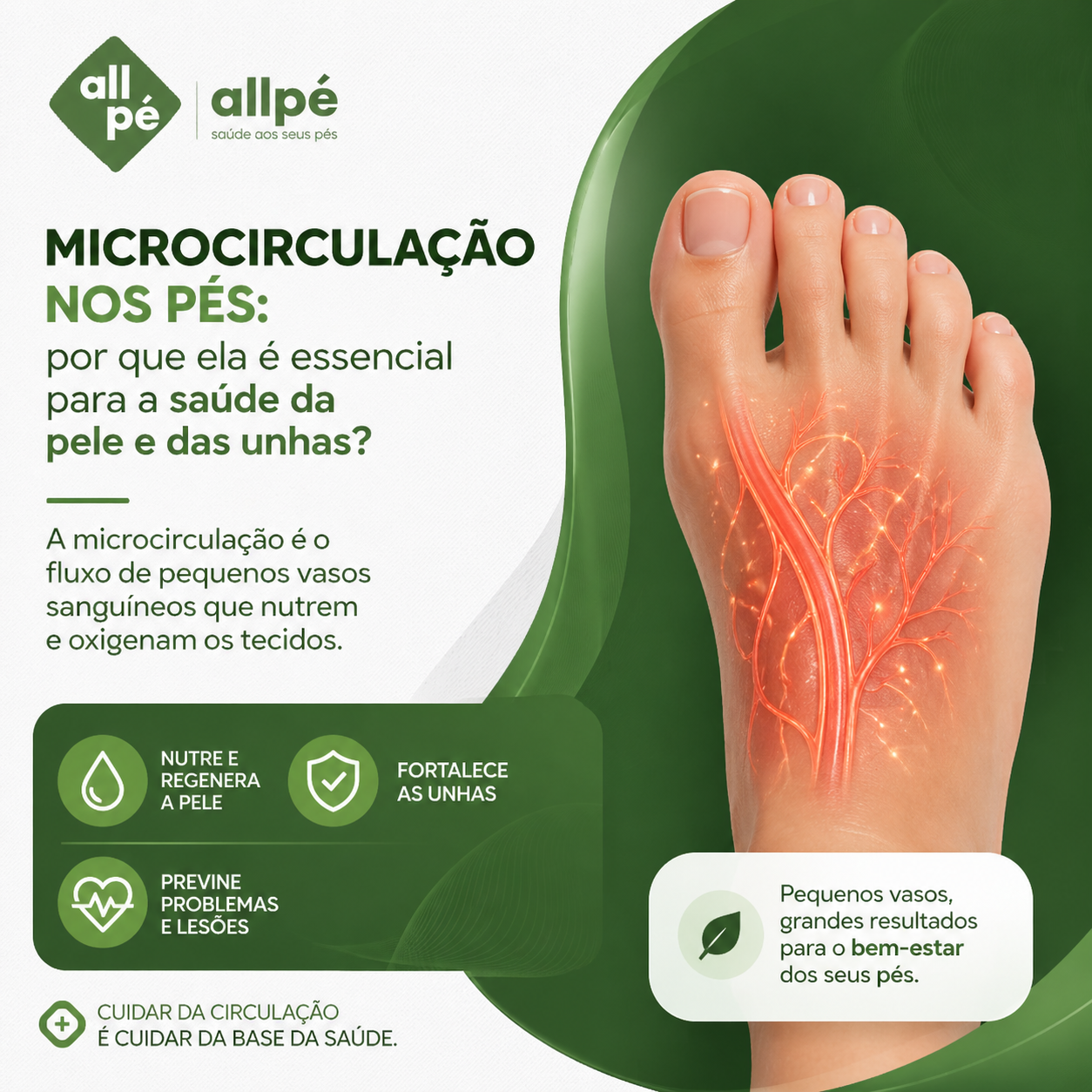 Microcirculação nos Pés Por que ela é essencial para a saúde da pele e das unhas