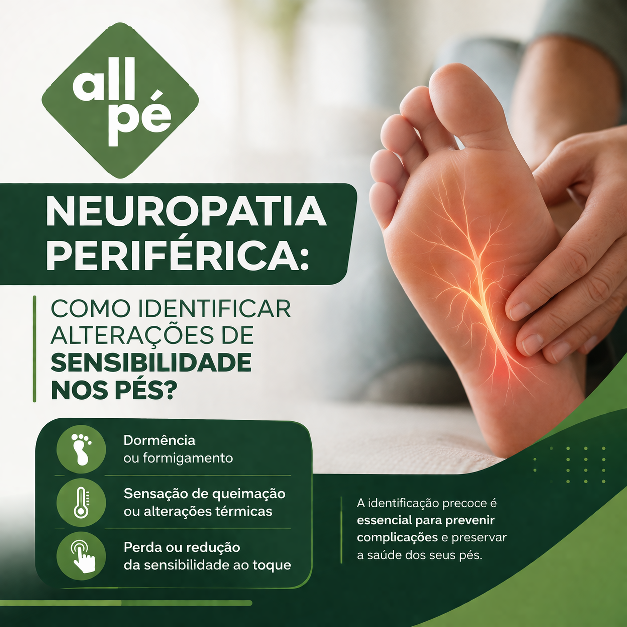 Neuropatia Periférica Como identificar alterações de sensibilidade nos pés