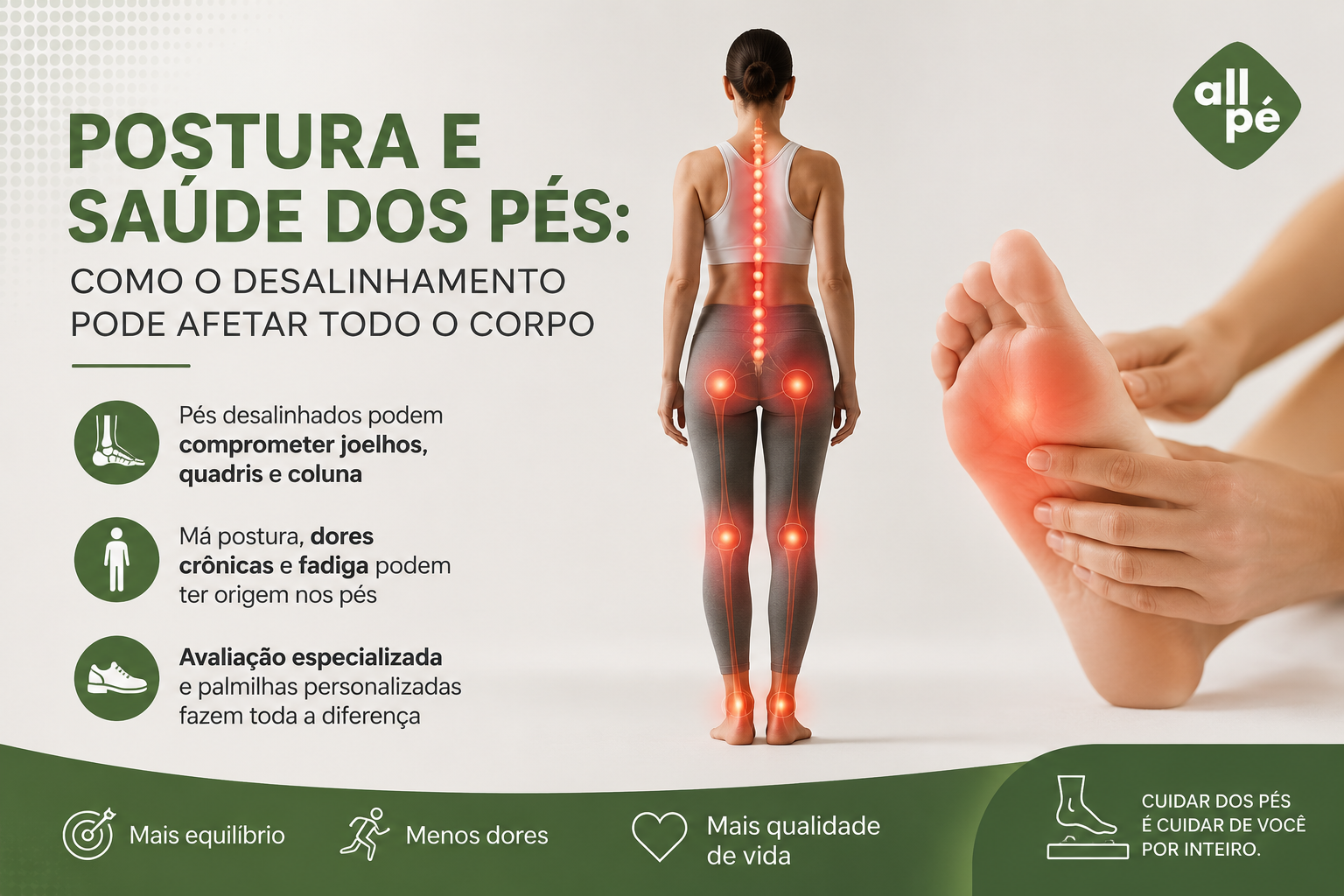 Postura e saúde dos pés Como o desalinhamento pode afetar todo o corpo